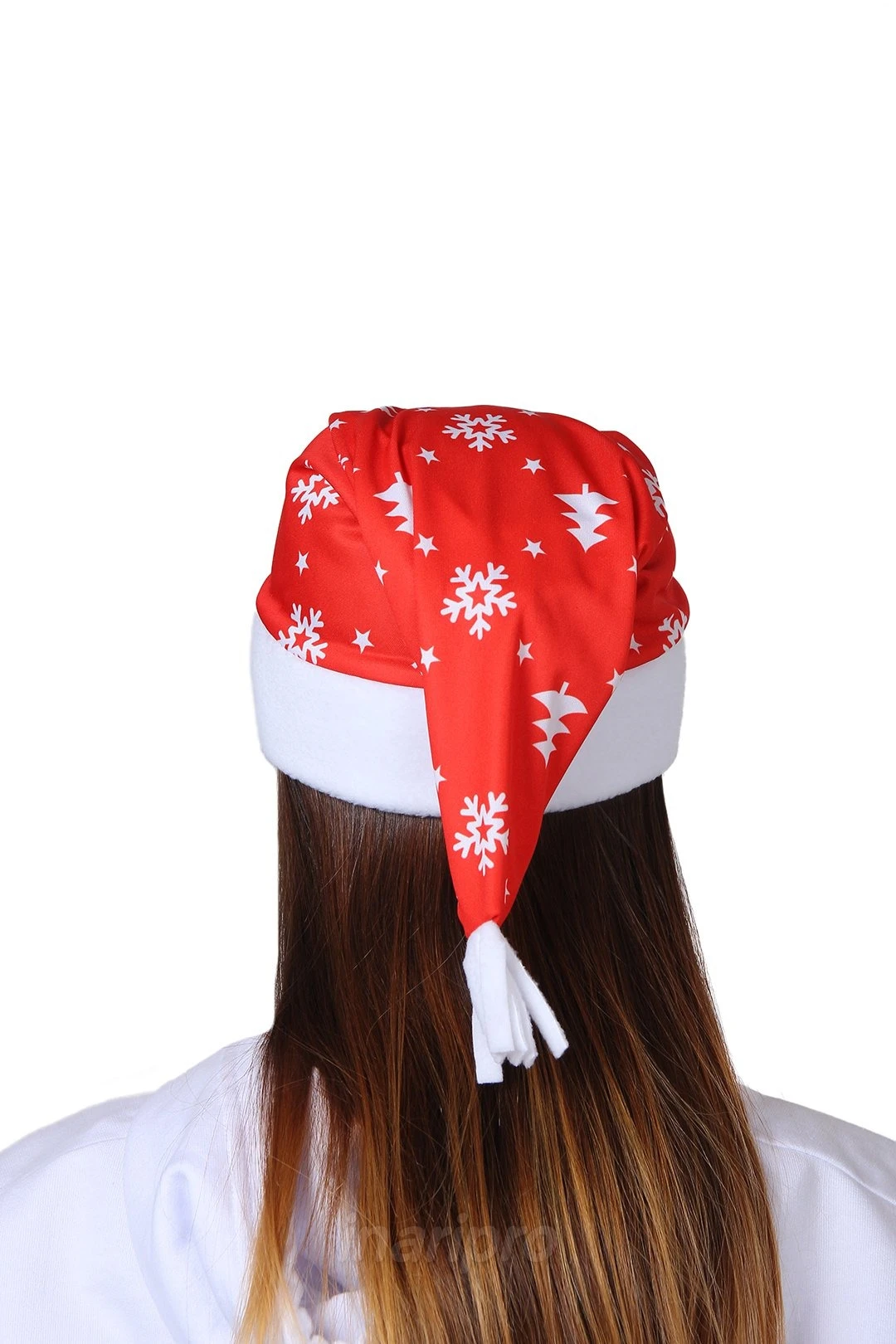 Колпак Новогодний с принтом "Snowfall"#2