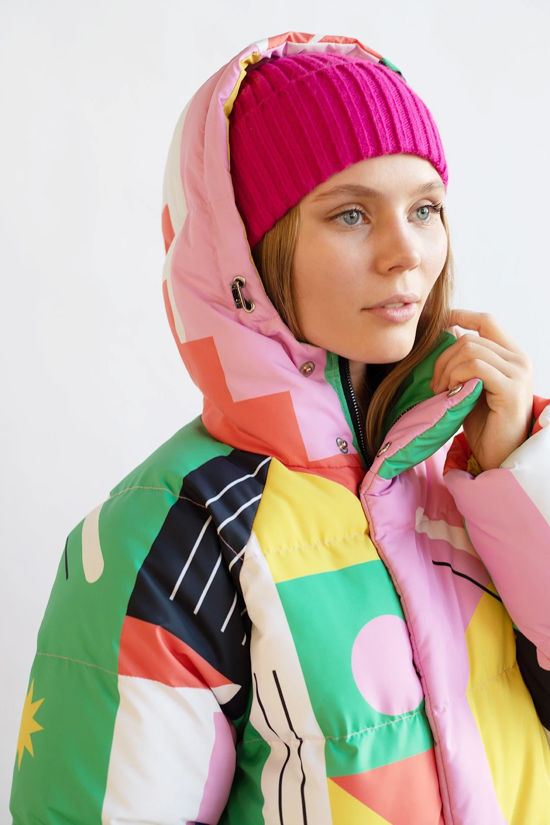 Пуховик Берлин с подкладом из лебяжьего пуха унисекс, с полной запечаткой#4