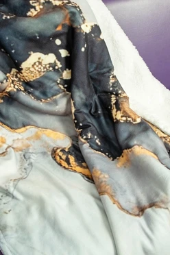 Купить плед Слипи флисовый 140х170 см (двухслойный), с принтом "Mramor"