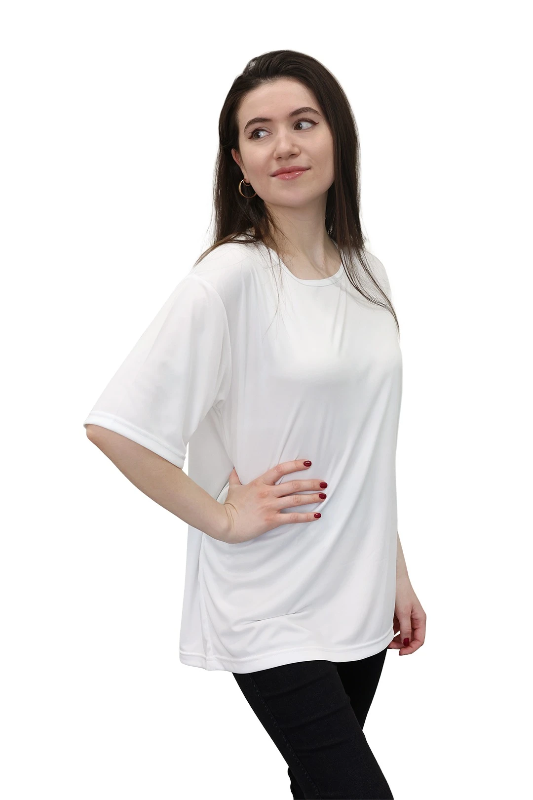 Футболка Нова оверсайз из примы унисекс, белая#5