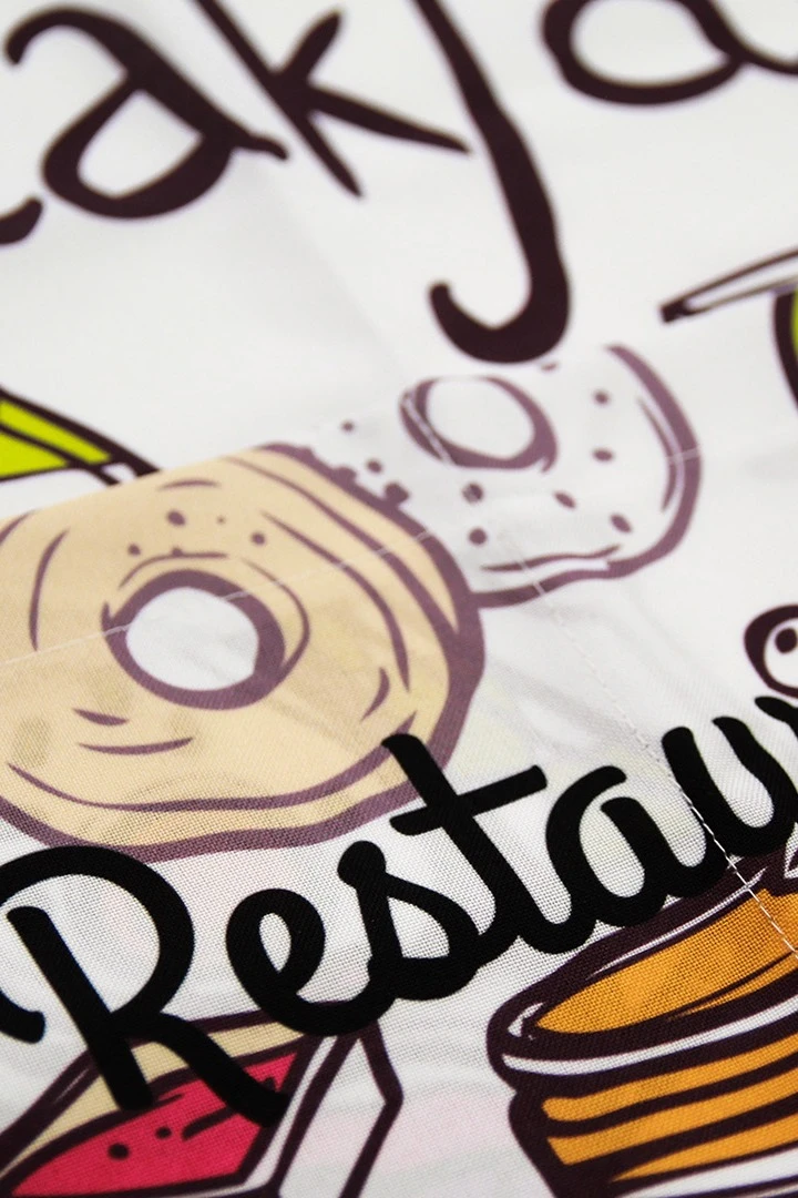 Передник Милан из габардина с полной запечаткой "Breakfast"#1