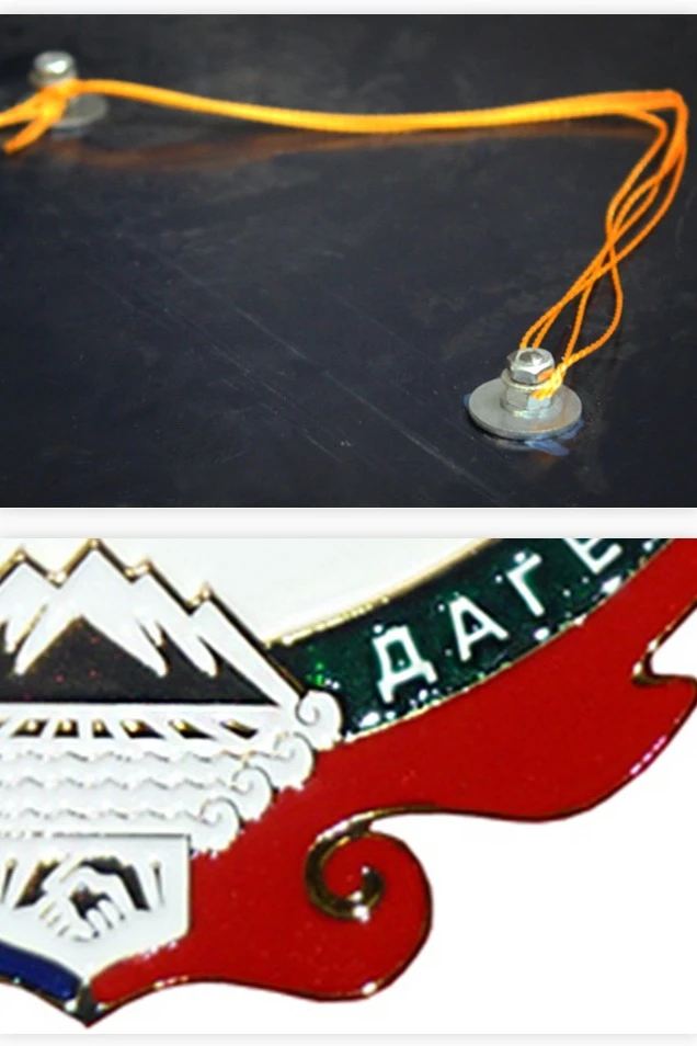 Купить Герб Республики Дагестан 29,5х30,5 см барельеф металлонапыление без геральдического щита