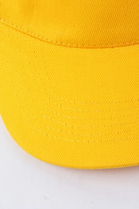 Бейсболка Велюр пятиклинка взрослая, однотонная желтая (хлопок)#1