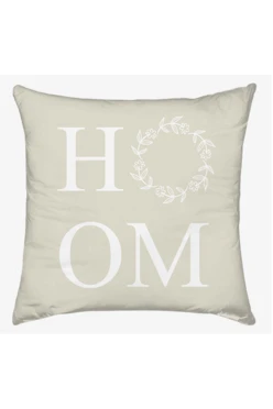 Купить подушку 40х40 см, с принтом "Home"