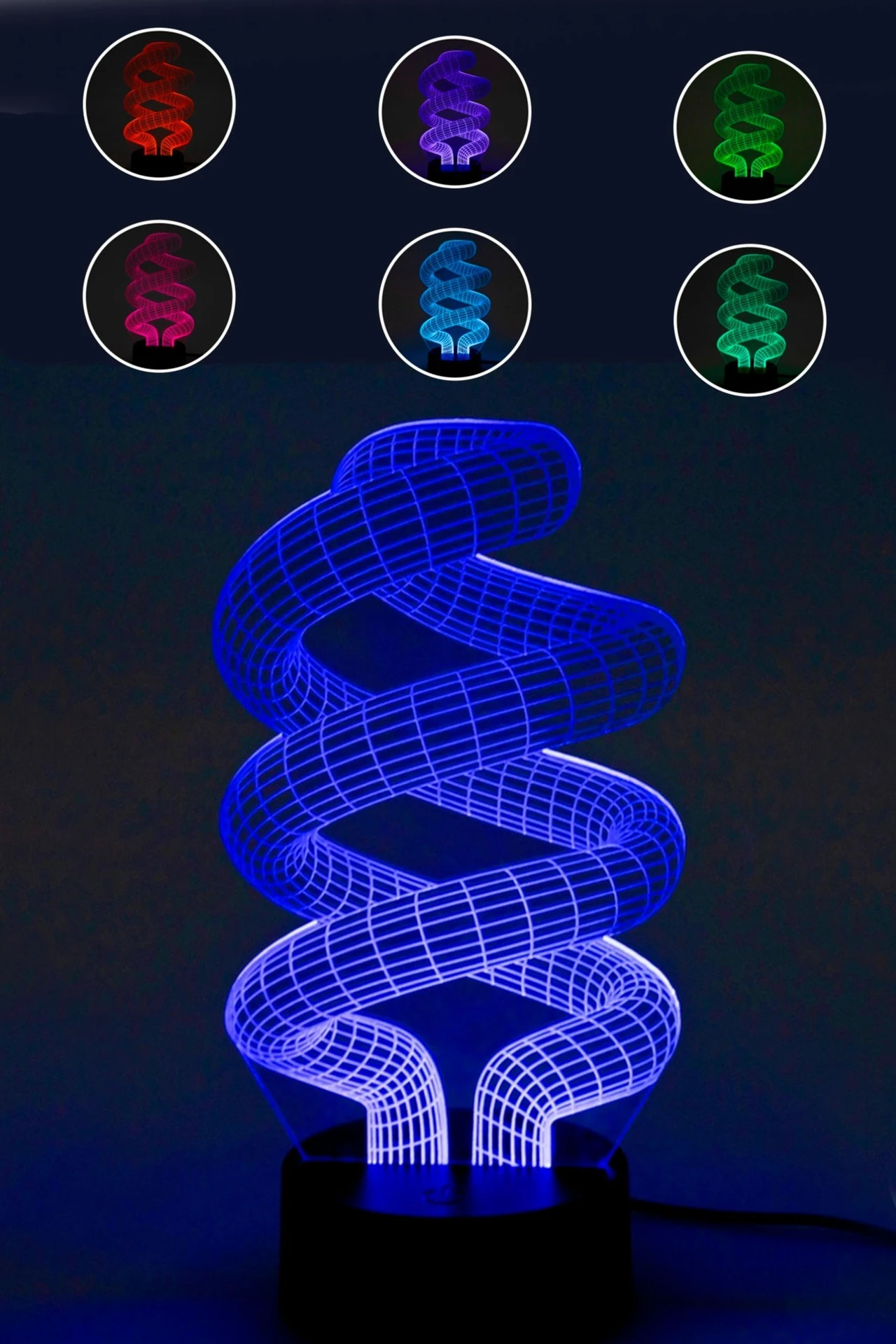 Купить основание с подсветкой для 3D светильника круглое