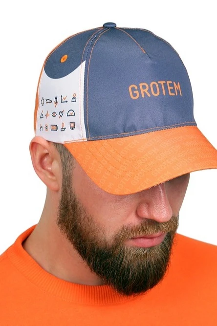 Бейсболка Стандарт взрослая с полной запечаткой (полиэстер) "Grotem"#4