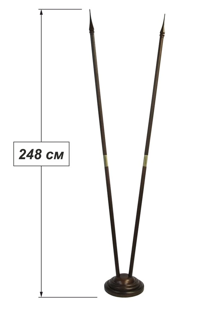 Подставка деревянная с основанием Блин (бук) 2 штока 2,2 м#2