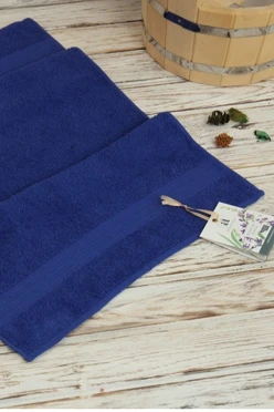 Купить полотенце махровое 50х90 см, тёмно-синее