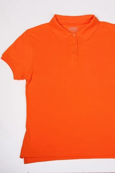 Поло Престиж женская (Modern) однотонная оранжевая (хлопок)#16
