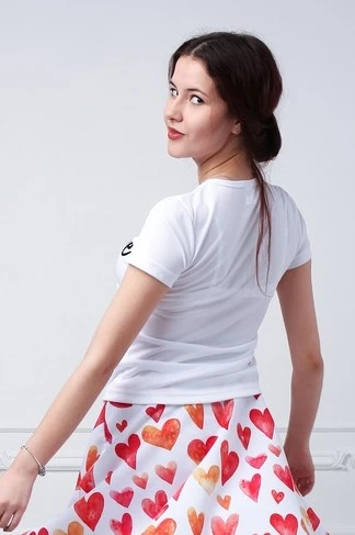 Футболка Астер из примы женская, однотонная "Happiness"#3