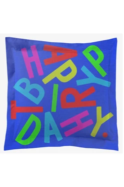 Подушка с бордюром 40х40 см, с принтом "Marina"#1 Подушка с бордюром 40х40 см, с принтом "Marina"#1