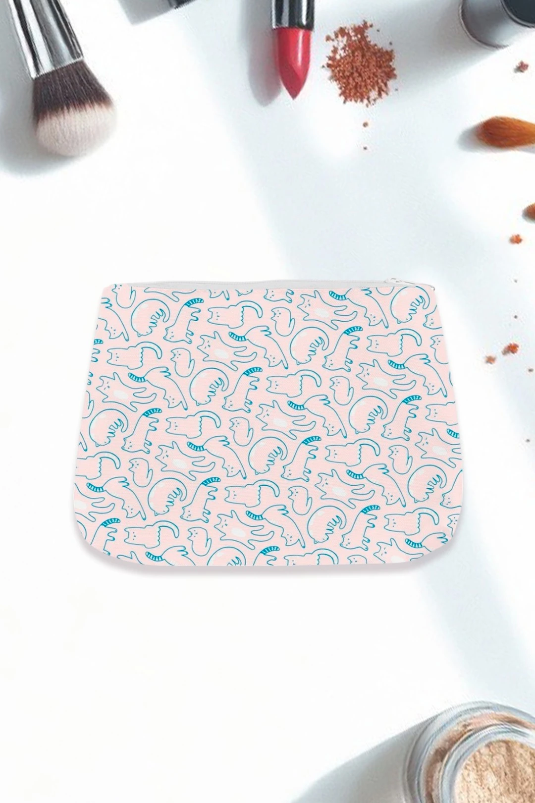 Купить косметичку Джеми 22х15х4 см, с принтом "Cute cats"