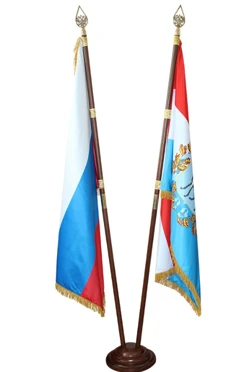 Купить знамёна РФ и Самарской области (сатен 100х150 см)
