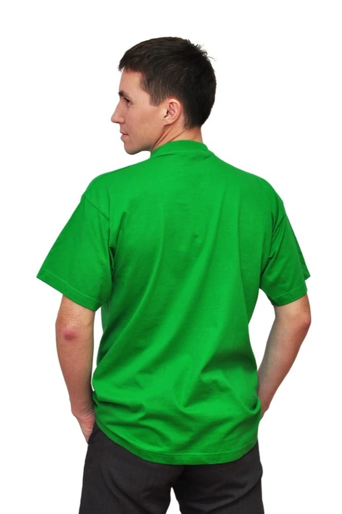 Футболка Степ V-ворот унисекс однотонная (хлопок)#2