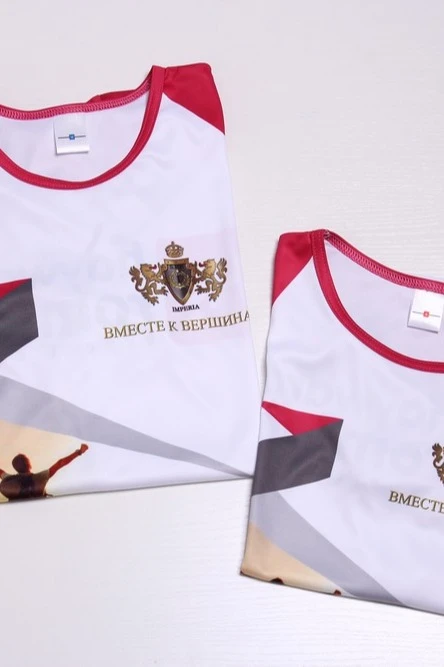 Футболка Гэлэкси женская из примы с полной запечаткой "Together to the top"#1