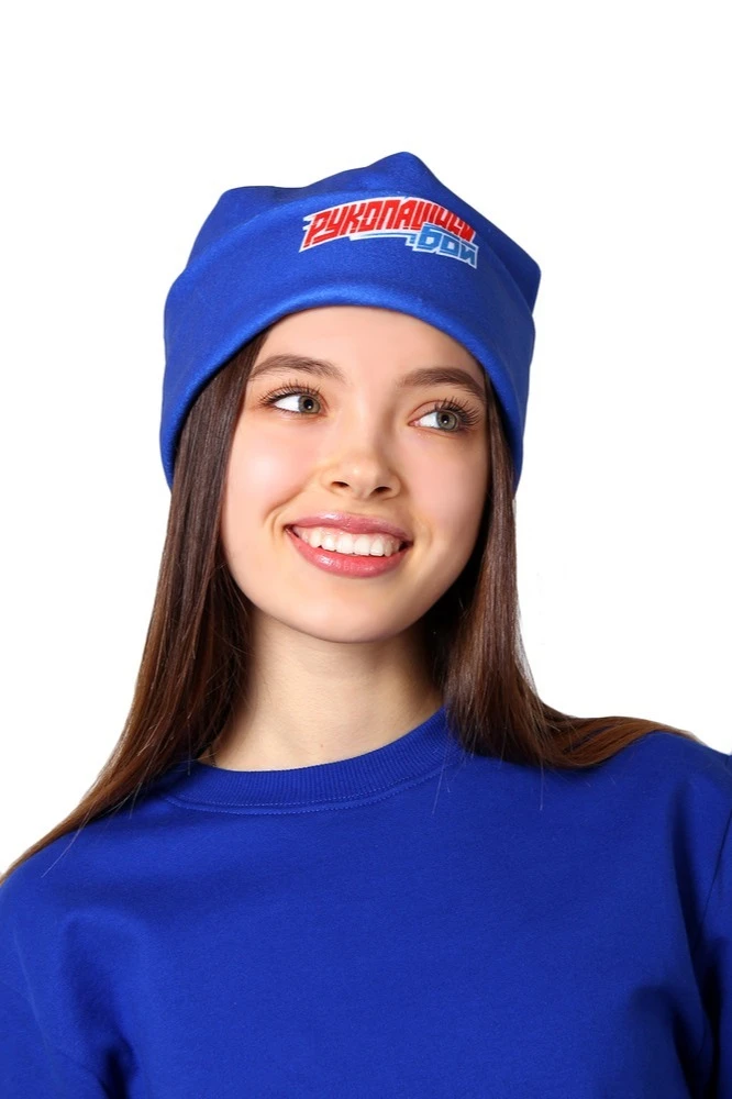 Шапка Лофт флисовая двухслойная взрослая, с полной запечаткой "Dogfight"#2