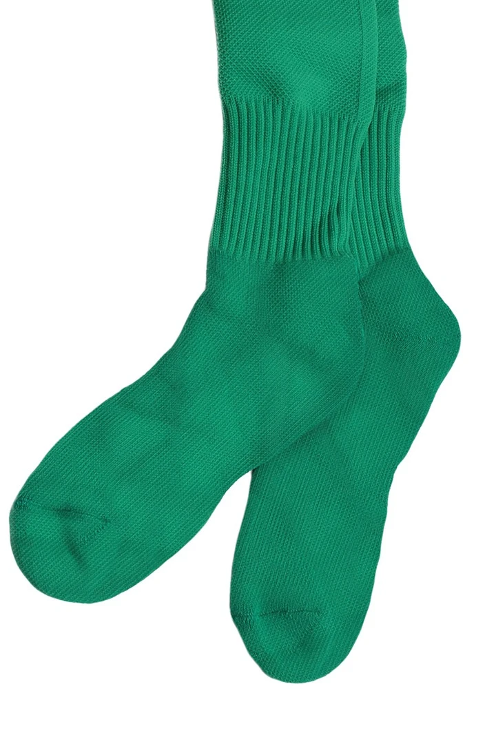 Гетры футбольные взрослые, однотонные зелёные#9