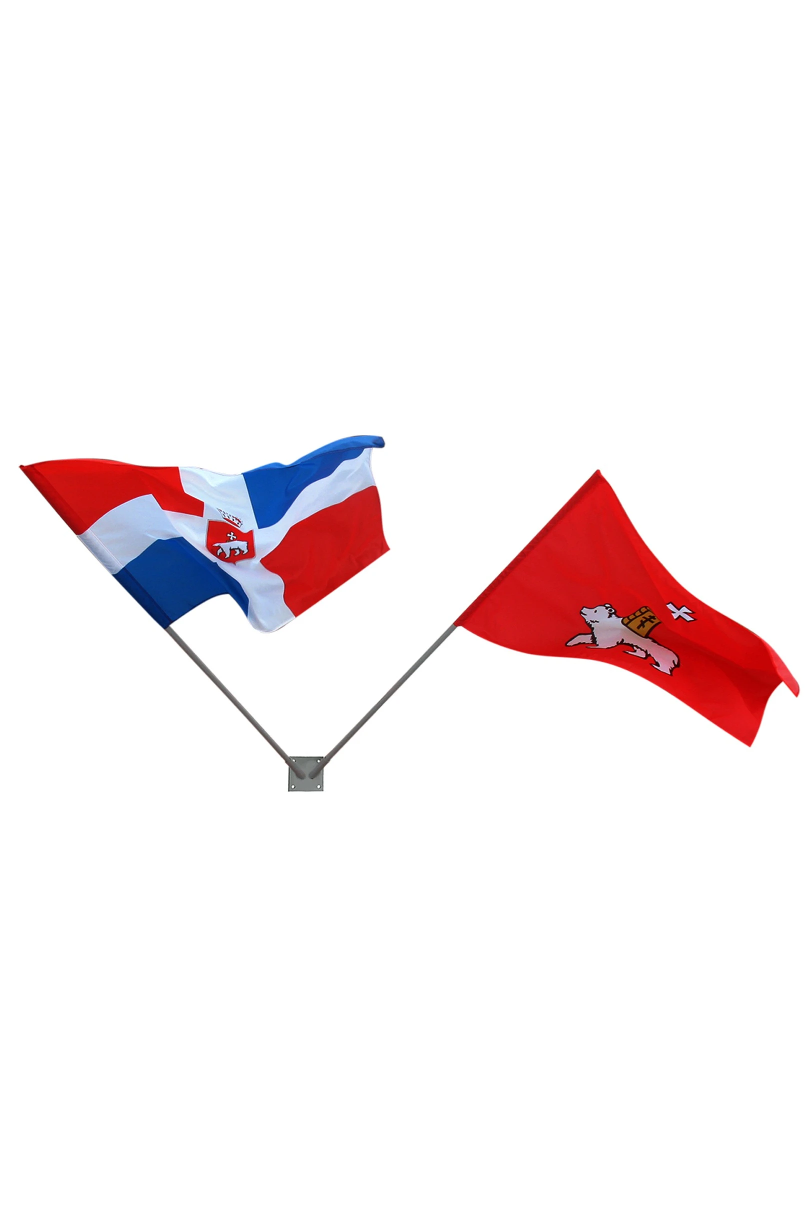 Кронштейн уличный настенный на 2 штока с алюминиевыми древками 1,5 м#1