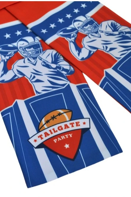 Шарф двухслойный легкий 15х130 см, с полной запечаткой "Tailgate party"#6 Шарф двухслойный легкий 15х130 см, с полной запечаткой "Tailgate party"#6