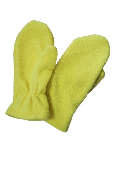 Купить варежки флисовые желтые