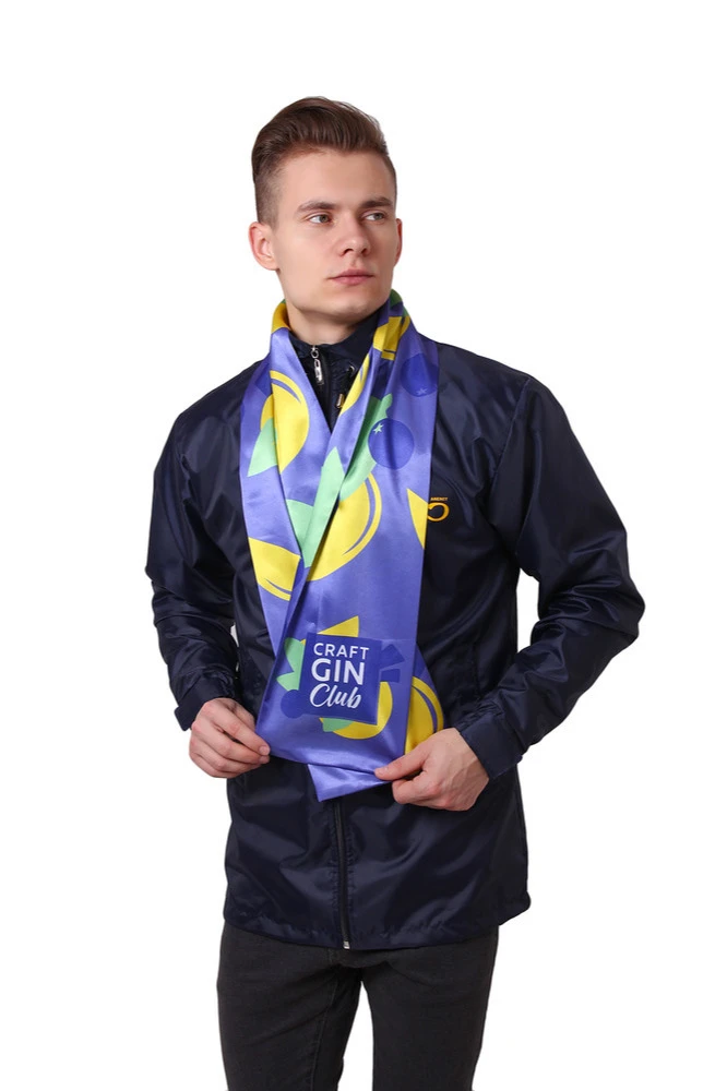 Купить шарф печатный"Craft GIN Club"
