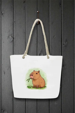 Купить сумку Бора из канваса 45х35х12 см, с принтом "Capibars" Купить сумку Бора из канваса 45х35х12 см, с принтом "Capibars"