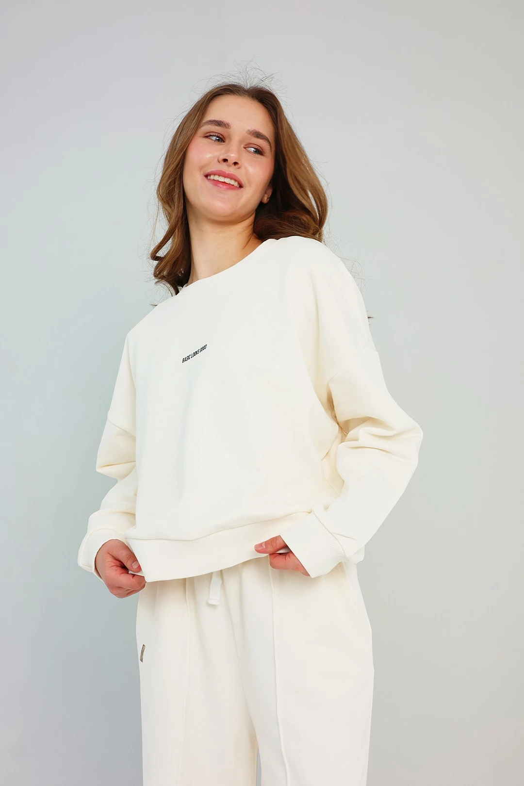 Свитшот Рэйчел из футера женский, однотонный#3