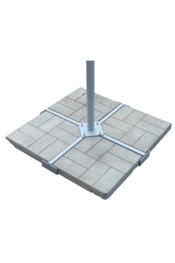 Купить основание Крест с плиткой тротуарной для флагштоков из алюминия