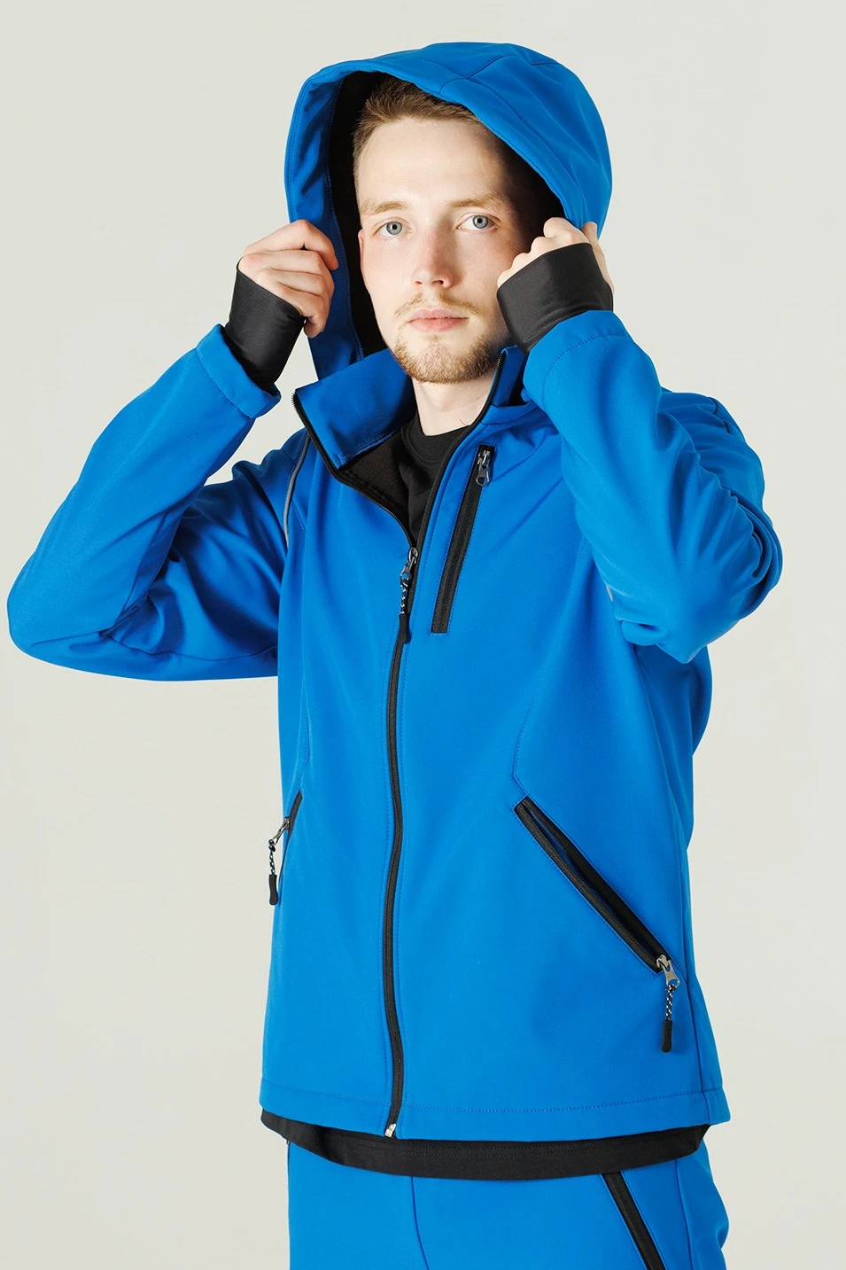 Ветровка Форест из софтшелла унисекс, однотонная#3