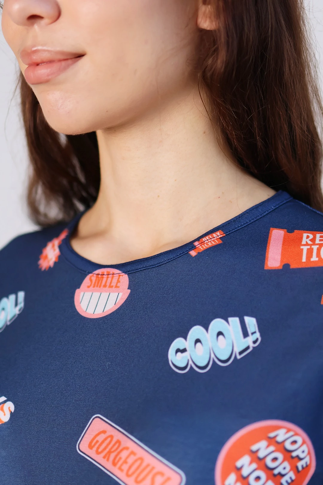 Футболка Гэлэкси женская из кулирной глади с полной запечаткой "Forward"#3 Футболка Гэлэкси женская из кулирной глади с полной запечаткой "Forward"#3