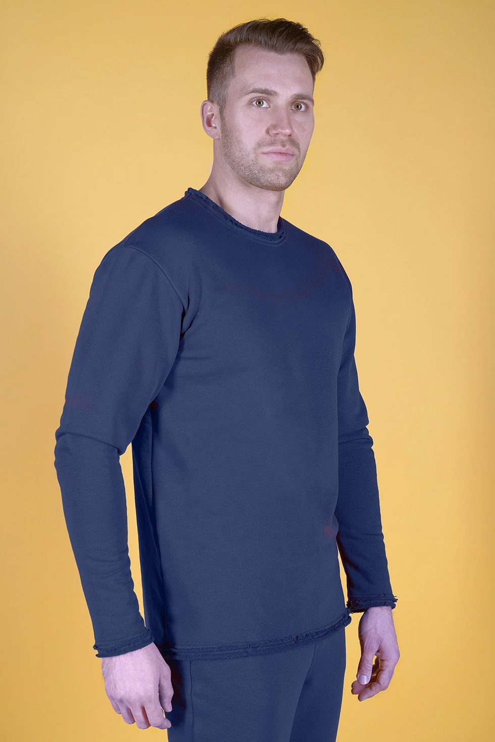 Купить толстовку Мартин из футера унисекс темно-синюю