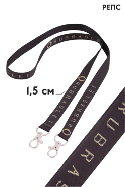 Купить ленту для бейджей репс ширина 1,5 см, с двумя карабинами-люкс, с печатью Купить ленту для бейджей репс ширина 1,5 см, с двумя карабинами-люкс, с печатью