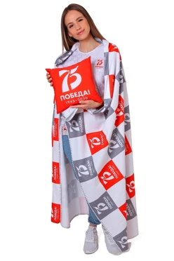 Купить флисовый плед Палитра 150х170 см (односторонний) "Победа"