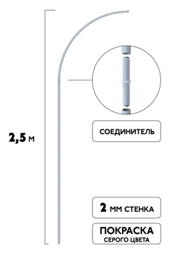 Купить флагшток Парус 2,5 м