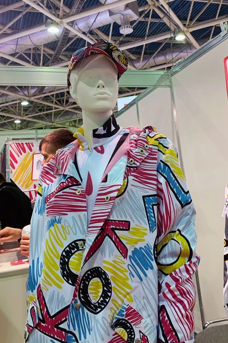 Ветровка Энерджи унисекс с полной запечаткой "Strokes"#2 Ветровка Энерджи унисекс с полной запечаткой "Strokes"#2