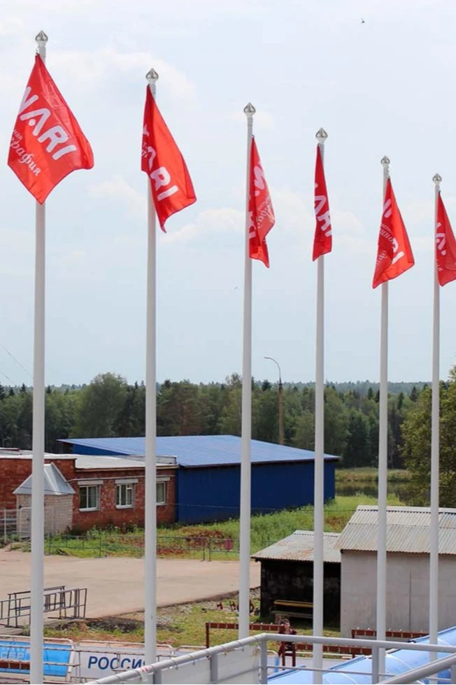 Флагшток из стекловолокна с открытым механизмом 12 м, Омега#2