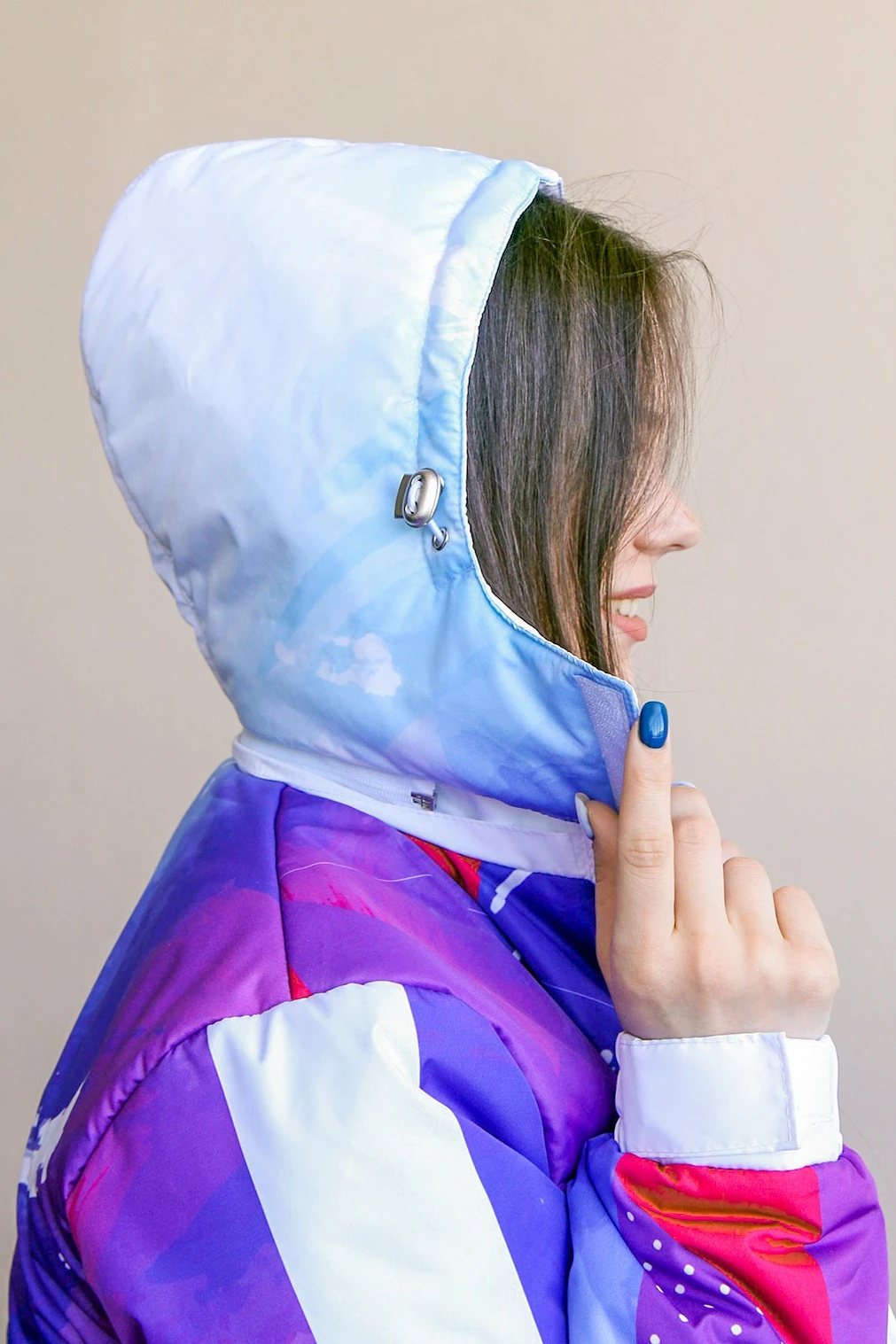 Куртка Арктик с капюшоном на синтепоне унисекс, с полной запечаткой "Iceberg"#1