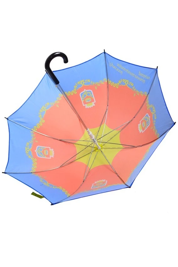 Зонт-трость Моне с пластиковой ручкой однослойный, с полной запечаткой#3