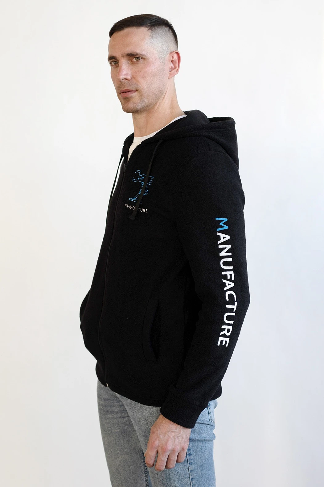 Толстовка Харисон флисовая с капюшоном унисекс, однотонная "Manufacture"#2