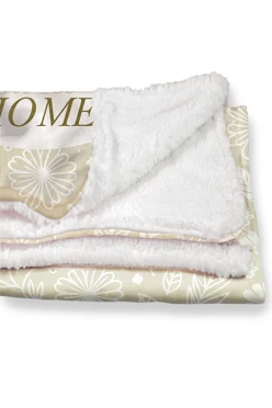 Плед Слипи флисовый 140х200 см (двухслойный), с принтом "Home sweet home"#1