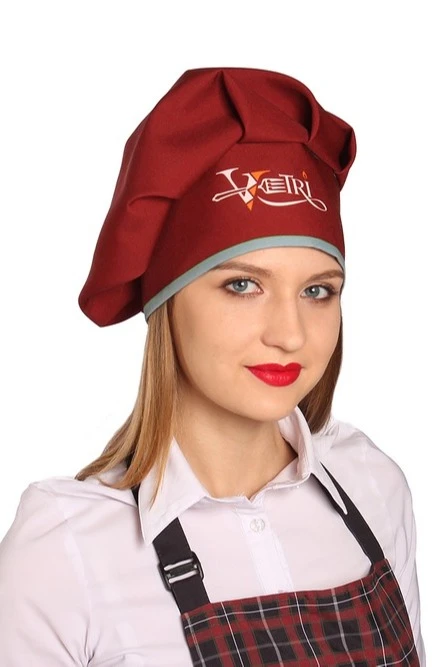 Колпак Ваниль поварской взрослый, с полной запечаткой "Vetri"#1