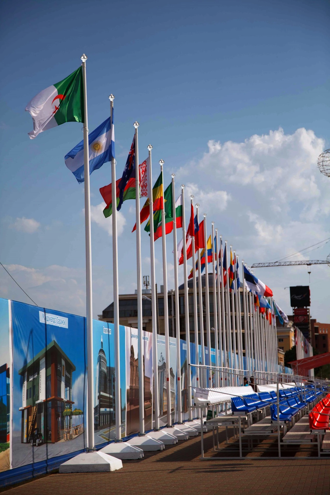 Флагшток из стекловолокна с закрытым механизмом 10 м, Альфа#3