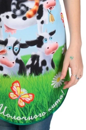 Фартук Аппетит Смайл с круглым низом, с полной запечаткой#3