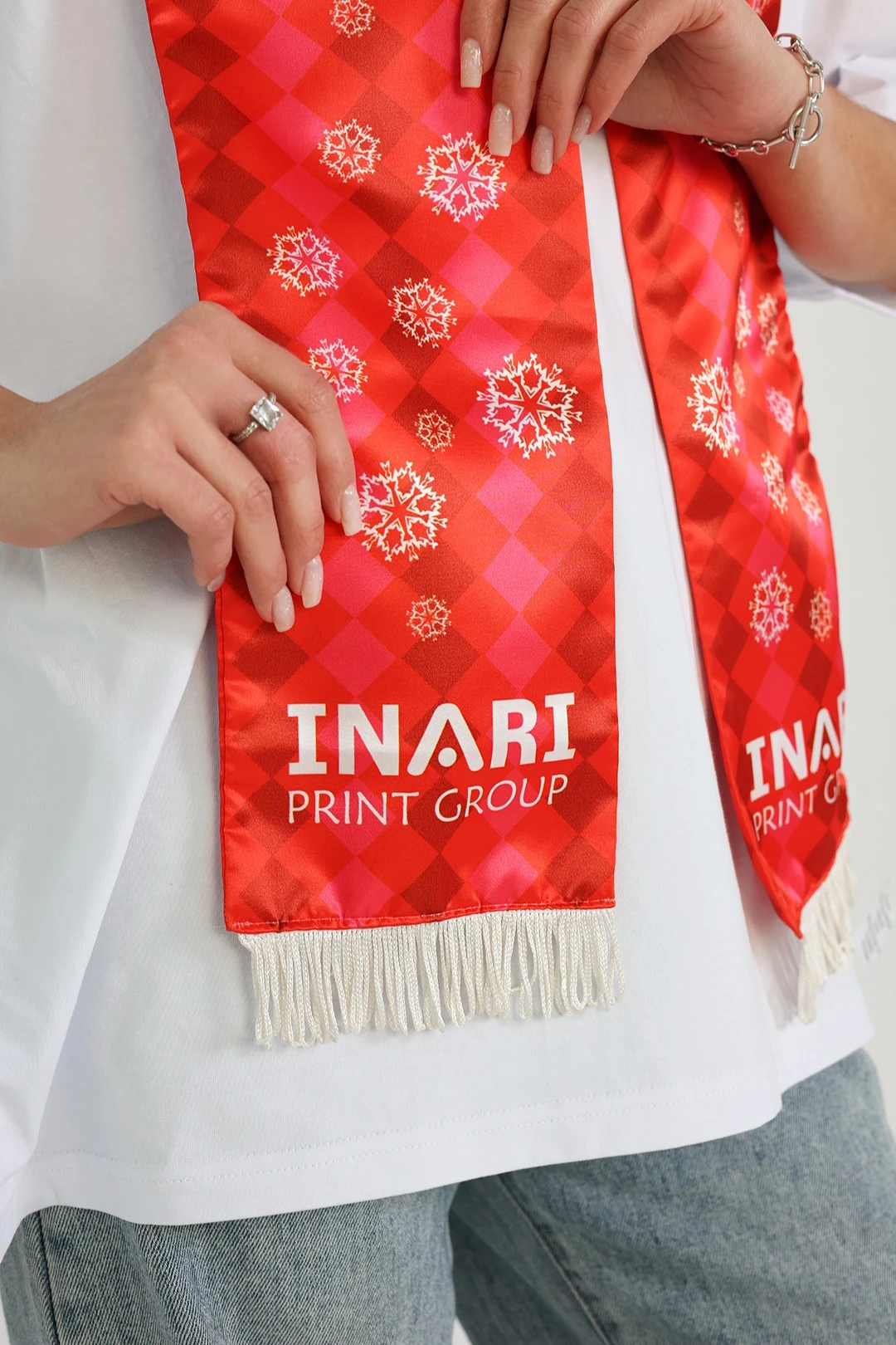 Шарф двухслойный легкий 15х150 см, с полной запечаткой#1