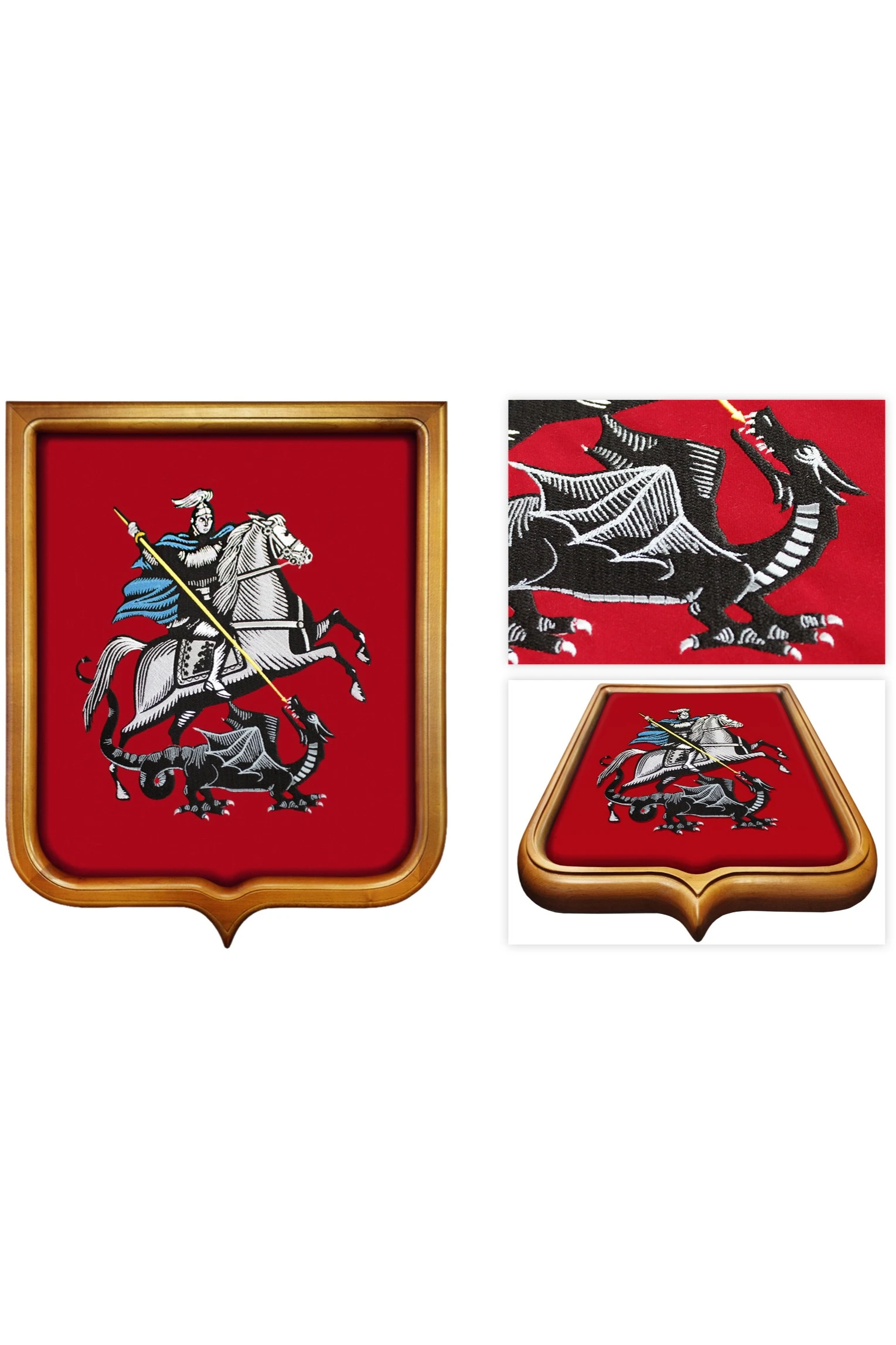 Купить Герб Москвы размер 53х61 см вышитый Купить Герб Москвы размер 53х61 см вышитый