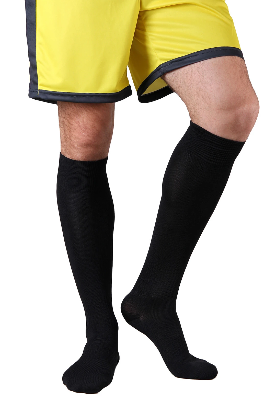 Гетры футбольные взрослые, однотонные чёрные#9