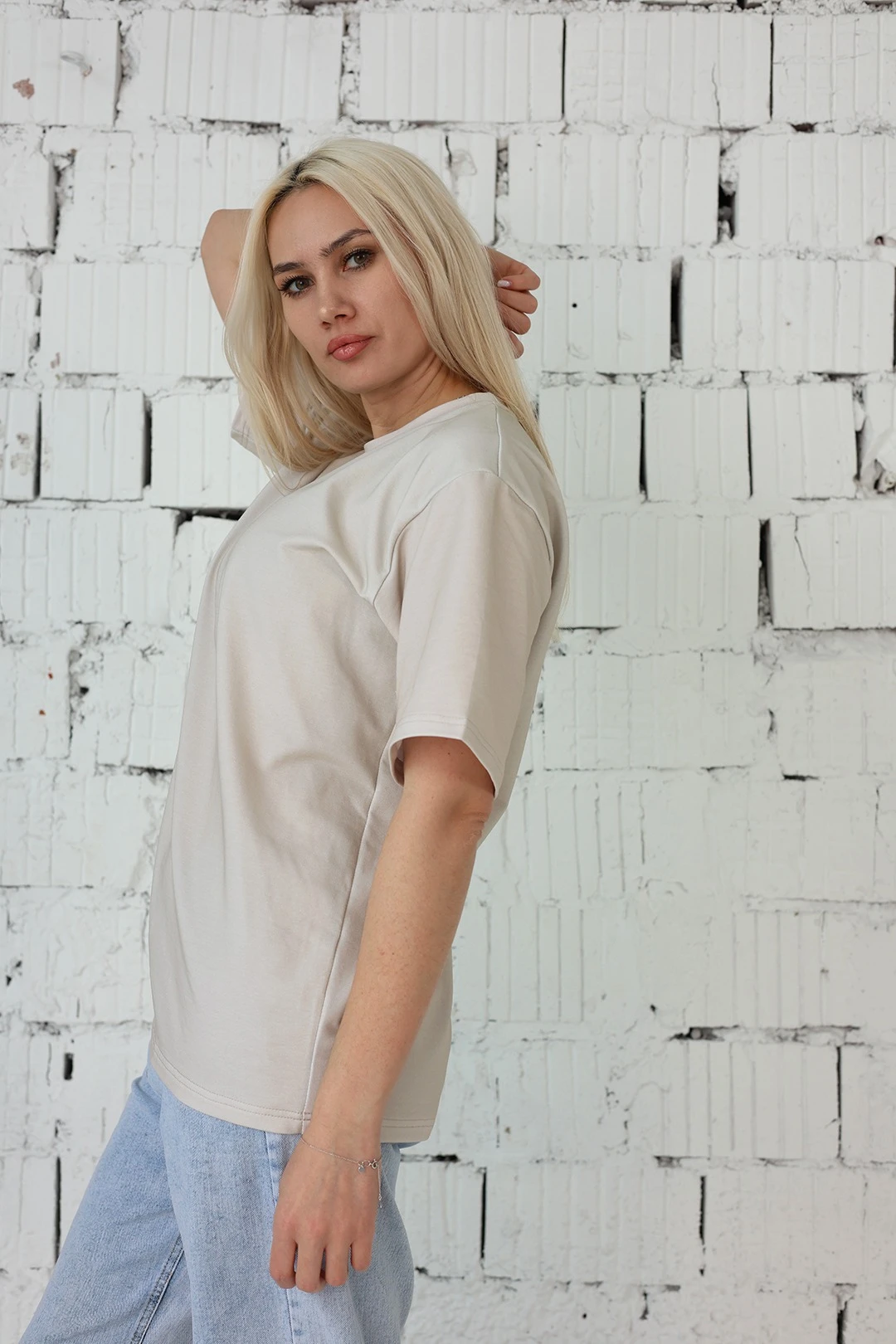 Футболка Мерфи оверсайз унисекс однотонная (хлопок)#2