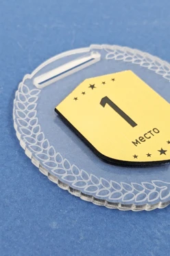 Медаль из акрила АК5011 Круг 50 мм с гравировкой#1