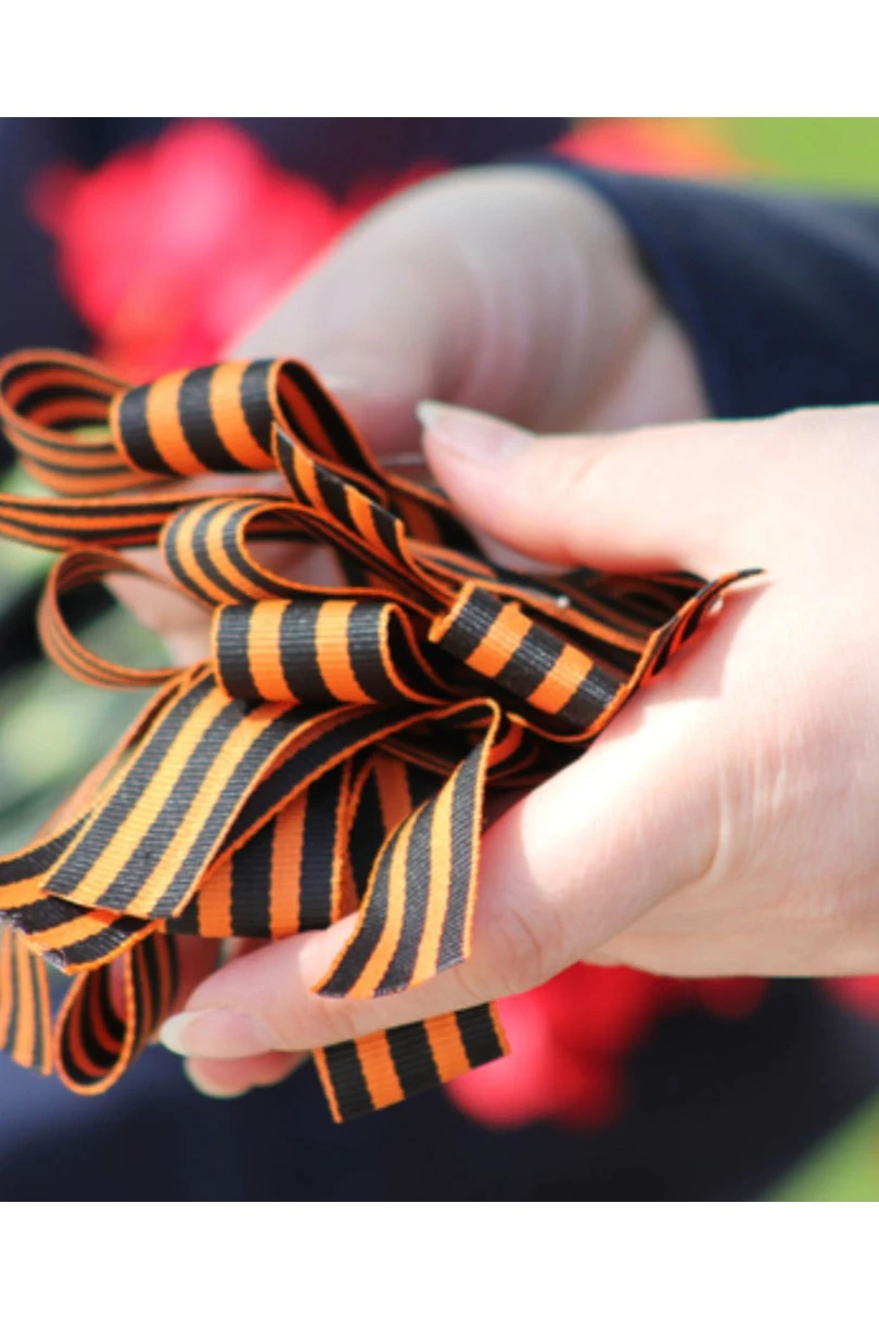 Лента георгиевская в рулоне 50 метров, ширина 3,5 см#2