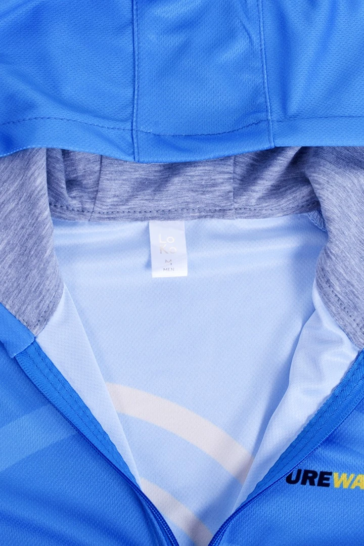 Балахон Ронни унисекс из адидаса с полной запечаткой "Light blue"#5